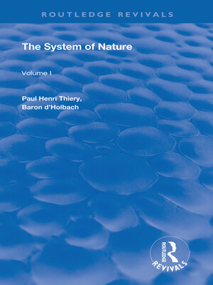 cover image of The System of Nature